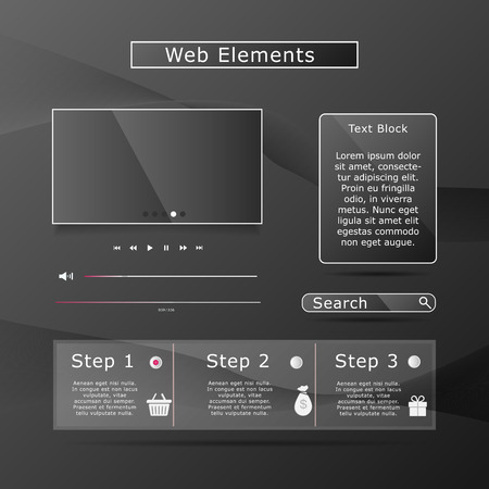 Web elements collection set のイラスト素材