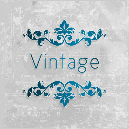 Vintage floral frame. Element for design.のイラスト素材