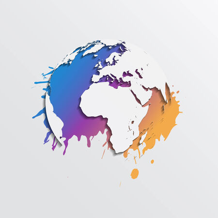 Colorful abstract world symbolのイラスト素材