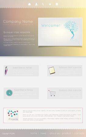 Website templateのイラスト素材