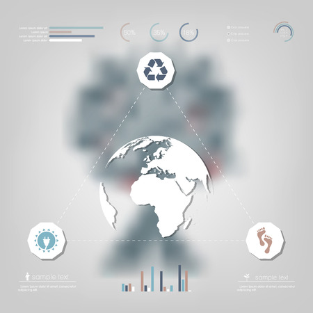 green energy/ ecology info graphics collection - ENERGY industry - charts, symbols, graphic elementsのイラスト素材
