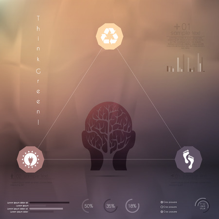 green energy/ ecology info graphics collection - ENERGY industry - charts, symbols, graphic elementsのイラスト素材