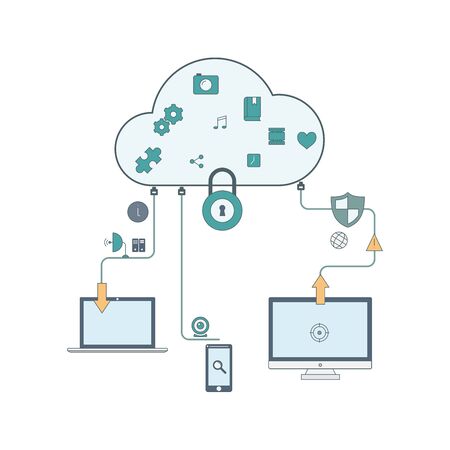 Concept of cloud computing and protecting data