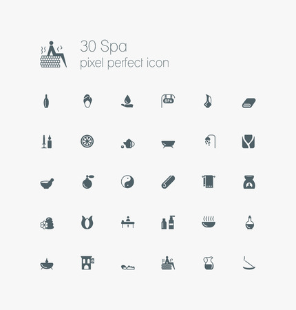 Spa  Wellness solid iconsのイラスト素材