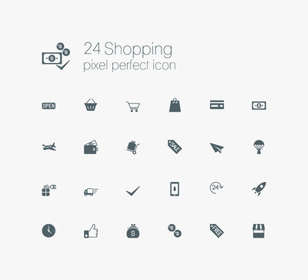 Solid web solid icons set - E-commerce, shoppingのイラスト素材