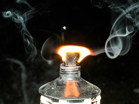 Oil Lantern Flameの写真素材