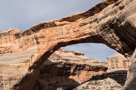 Sipapu Bridge is located in Natural Bridges National Monument in southern Utah.の写真素材
