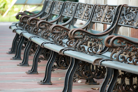 bench on the parkの写真素材