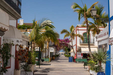 Mogan Streets, Gran Canaria, Spainの写真素材