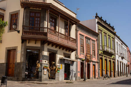 Streets of Teror, Canary Islands, Spainの写真素材
