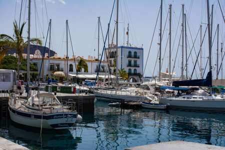 Boats at Mogan, Canary Islands, Spainのeditorial素材