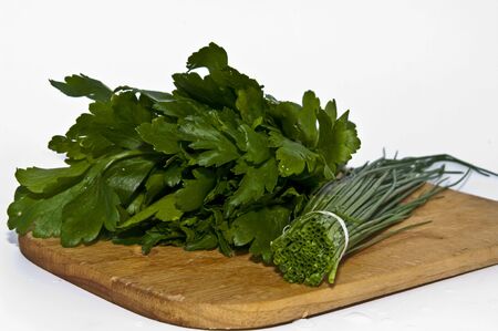 chive and parsleyの写真素材