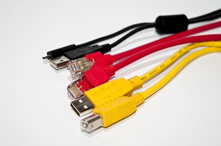 Computer cable in three colors
