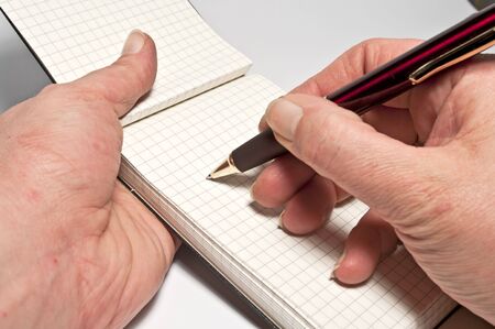 Writing with a ballpoint pen