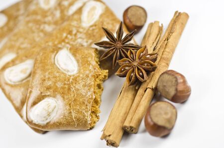 Gingerbread cookies and spiceの写真素材