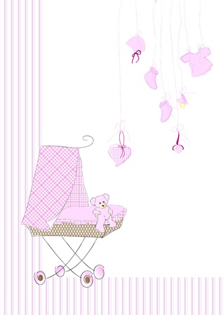 Cradle in pinkのイラスト素材