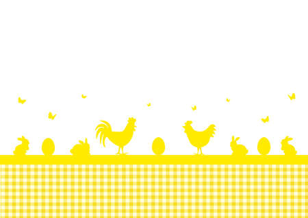 Easter card in yellowのイラスト素材