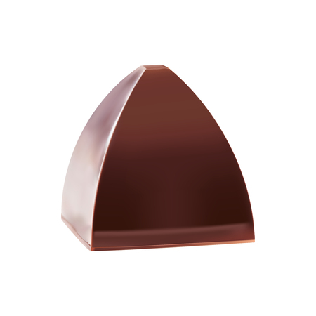 Pyramid shape chocolate candy. Vector realistic 3d illustration. Isolated On Whiteのイラスト素材