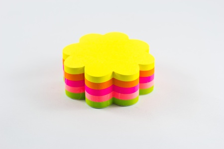 Colorful sticky notes isolated on white background