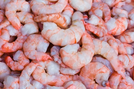 Shrimp boil background on the marketの写真素材