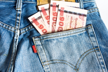 Money in your Pocket jeansの写真素材