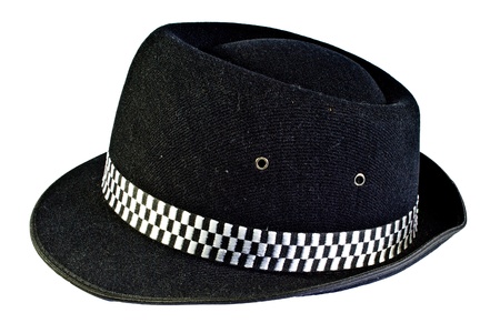 Fashion bowler hat  on white backgrounddの写真素材