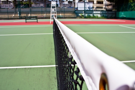 Tennis Court Net Close upの写真素材