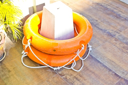Life preserver floatingの写真素材