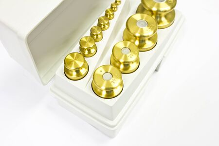 Weight set for test electronic balanceの写真素材