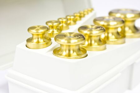Weight set for test electronic balanceの写真素材
