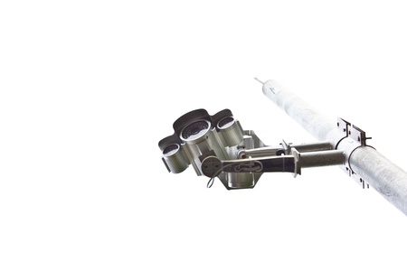 Security camera on  white backgroundの写真素材