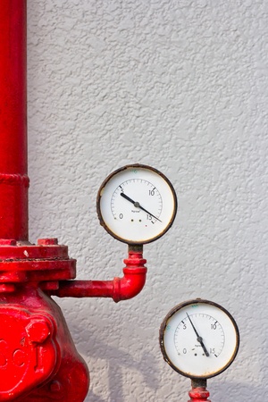 pumping and valve controls on a pumper firetruck.の写真素材