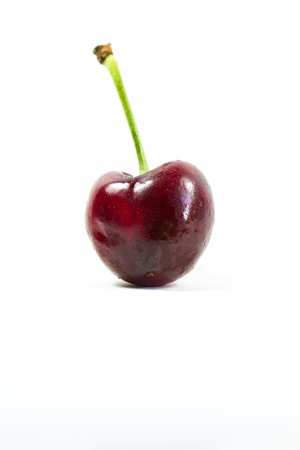 cherry isolated on white backgroundの写真素材