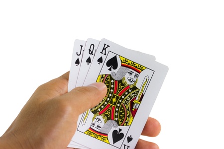 Playing cards - isolated on white backgroundのeditorial素材