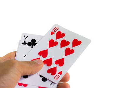 Playing cards - isolated on white background