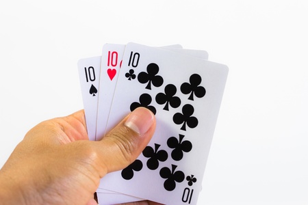 Playing cards - isolated on white background
