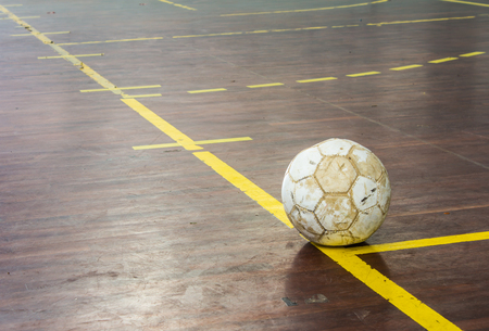 old futsal court indoor sport stadiumの写真素材