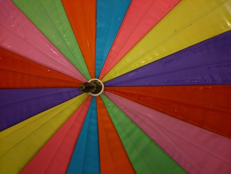 Close up umbrella multicolor backgroundの素材