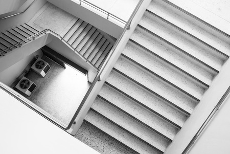 ladder in the modern buildingの写真素材