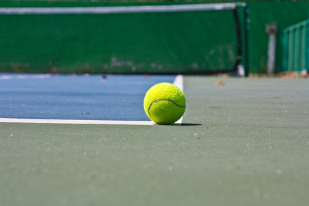 Tennis Ball on the Courtの写真素材