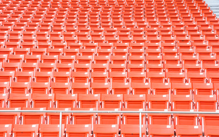 Empty seats at the stadiumの写真素材