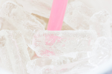 Close up ice cubesの写真素材