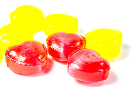 Heart Candy On White Backgroundの写真素材