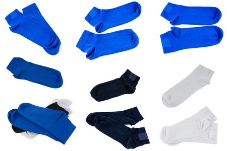 socks on white backgroundの写真素材