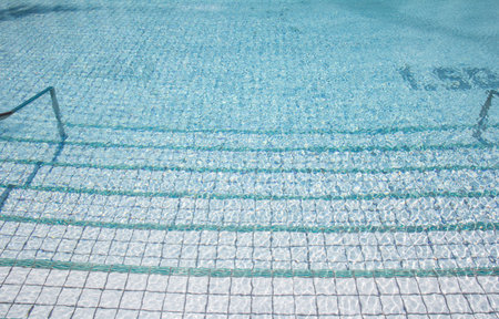 beautiful blue swimming pool
