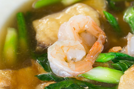 Noodles with shrimp delicious tradition thailand foodの写真素材