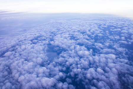 blue sky with cloud closeup as background