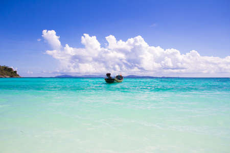 boat on sea beautifulの写真素材