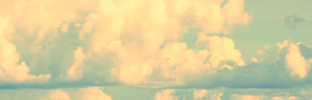 blue sky with cloud vintage styleの写真素材