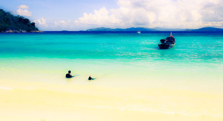 sea view beautiful islandvintage styleの写真素材